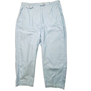 Talbots Chambray Blue Cropped Ankle Pants Chinos EUC 10P😍